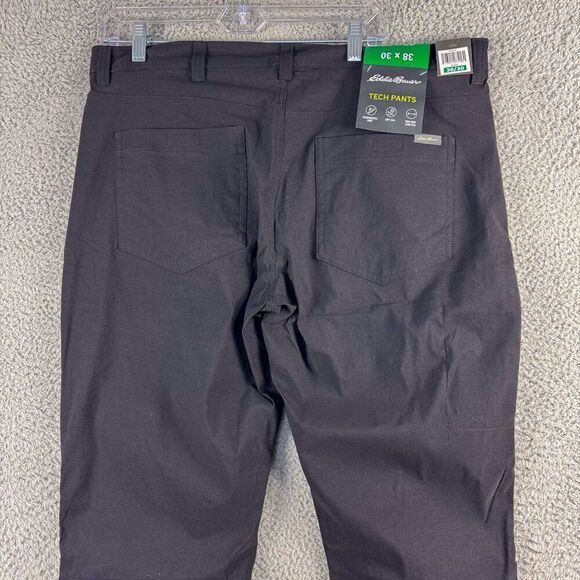 NEW Eddie Bauer Tech Pants Mens 38x30 Black Nylon Stretch Outdoor Stormrepel NWT - Picture 7 of 16